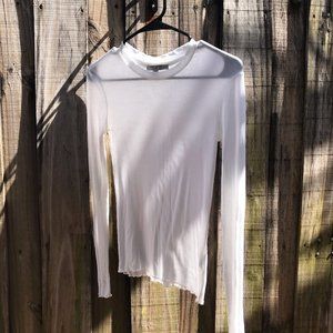 Allsaints Sheer ribbed longsleeve top